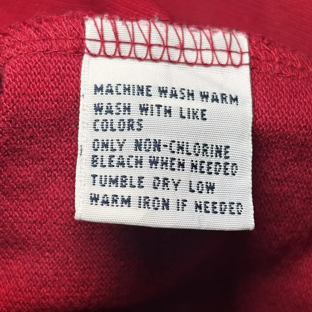 Polo Ralph Lauren Polo Shirt Long Sleeve 100 % Cotton Red Men's Extra Large
